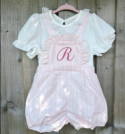 Embroidered Two-Piece Romper
